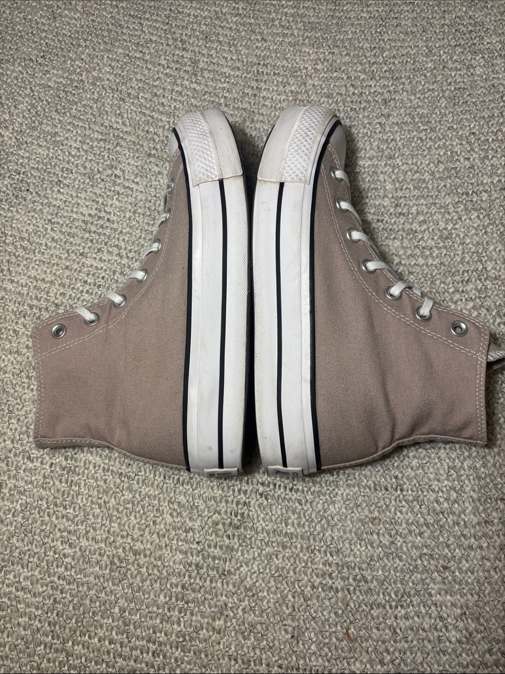 Converse Chuck Taylor All Star Lift Platform Hi Top Sneakers Wonder Stone - Picture 6 of 11